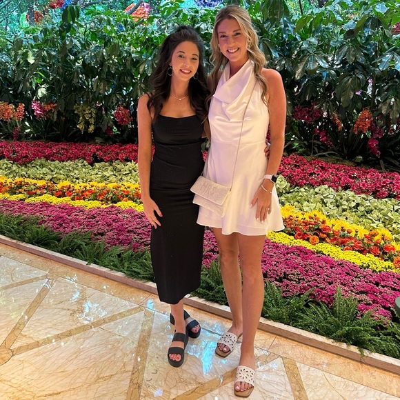 ONLY WORN ONCE Cowl Neck Halter Mini Dress - Picture 3 of 3